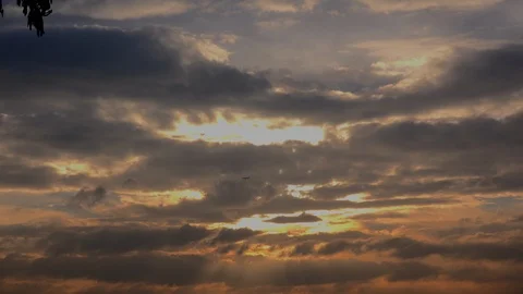 Clouds in late evening time lapse 4K Video stock 98841832