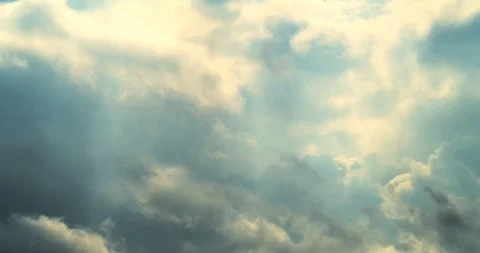 Clouds light beams and doves Stock Footage 116721512