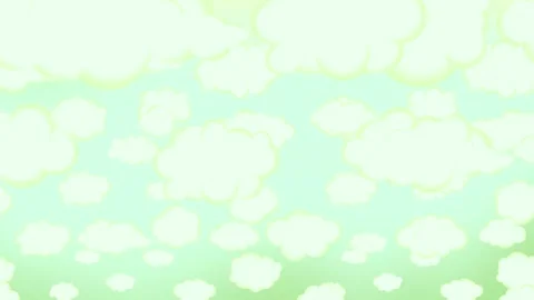 Clouds on light sky cute cartoon animated background Stock Footage 247299471