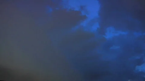 Clouds &amp; Lightning Time Lapse Stock Footage 398208