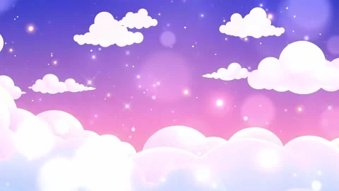 Clouds with lights cartoon background animation video backdrop Stock Footage 303681573