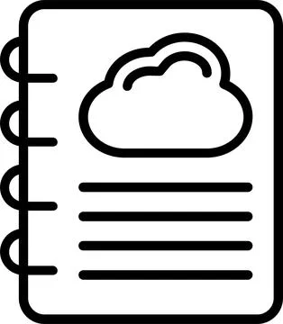 Clouds Line Icon Design Stock Illustration