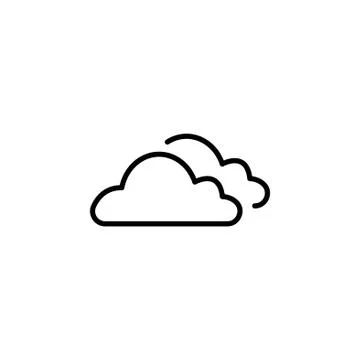 Clouds line icon, vector illustration. black on white background Stock Illustration