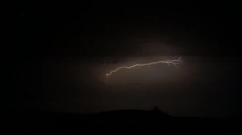 Clouds lit by lightening Stock Footage 1106405