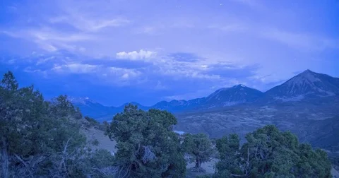 Clouds Lit by Moon Stock Footage 79556117