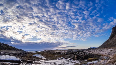 Clouds on the Lofoten Video stock 36887481