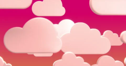 Clouds Loop Sunset in a 3D animation Stock Footage 251450693