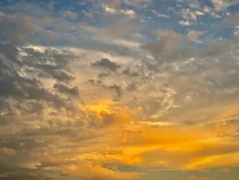 Clouds making tornado in sky Stock Photos