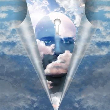 Clouds Man Reveal Stock Illustration