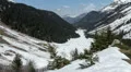 Clouds motion in the Alps mountains. Time-lapse HD Footage