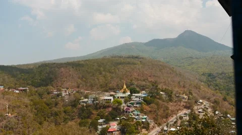 Clouds motion with shadows on ground - Myanmar time lapse 2 Stock Footage 61781533