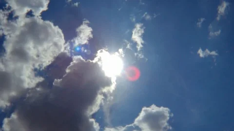 Clouds motion in the sunny sky Stock Footage 90864524