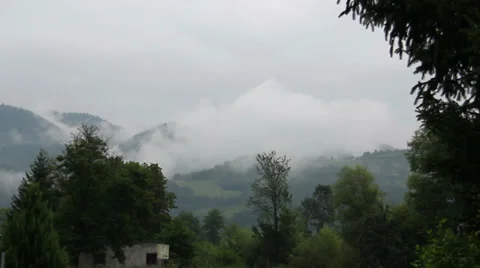 Clouds in the mountain Stock Footage 27953904