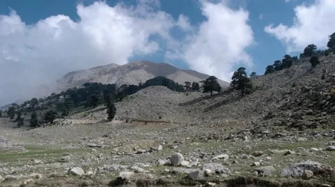 Clouds on the Mountain Hills Time Lapse Video stock 68775567