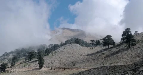 Clouds on the Mountain Hills Time Lapse Stock Footage 68775624