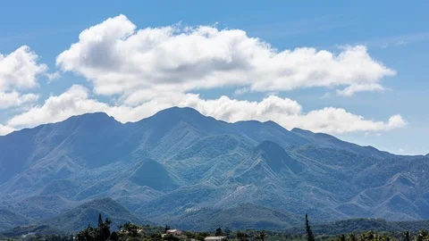 Clouds on the mountain range Stock Footage 116355736