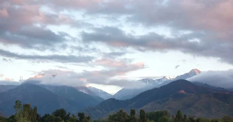 Clouds in the mountain summit Stock Footage 54026537