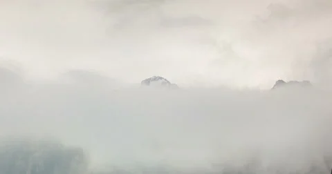 Clouds in the mountain summit Stock Footage 55033152