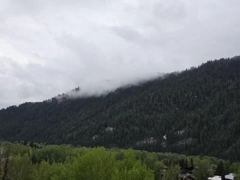 Clouds in the mountain Sun Valley Stock Photos