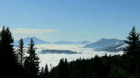 Clouds mountain time lapse Stock Footage 303421
