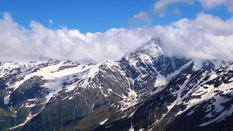 Clouds on the mountain top, timelapse Stock Footage 79151522