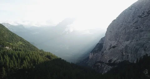 Clouds, mountains and forest Stock Footage 129170192