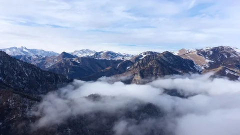 Clouds in the mountains of the Caucasus, timelapse Stock Footage 130015307