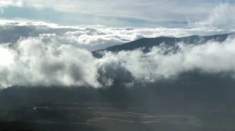 Clouds  Mountains Stock Footage 12745924