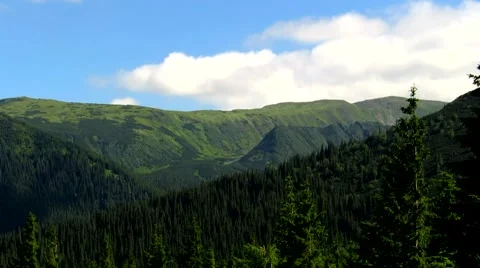 Clouds in the mountains Stock Footage 68818583