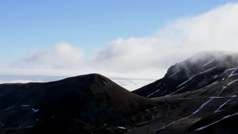 Clouds in the mountains Stock Footage 70921423