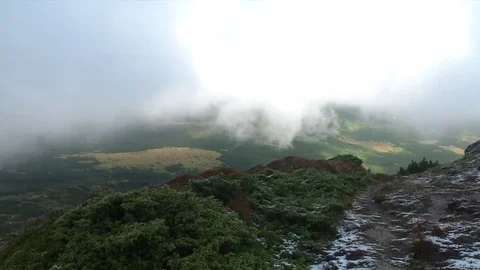Clouds in the mountains Stock Footage 71126841