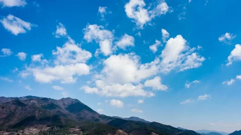 Clouds on the mountains. Stock Footage 145889927