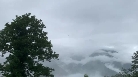 Clouds in the mountains Video stock 153070563