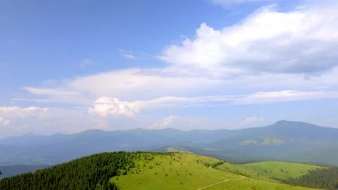 Clouds in mountains Stock Footage 158319548