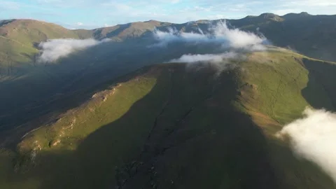 Clouds on the mountains Stock Footage 241486450