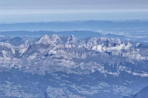 Clouds in the mountains Stock Photos