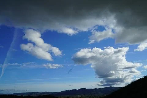 Clouds in the mountains Foto stock