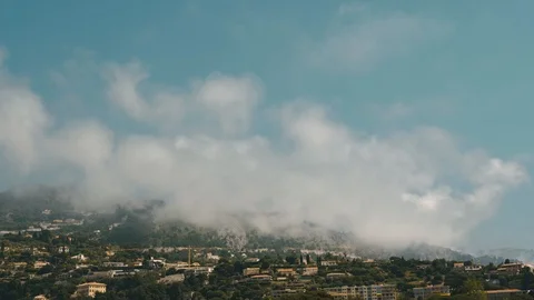 Clouds on the mountains. Sun day. Stock Footage 109607093