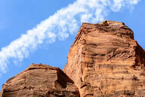Clouds mountains in Zion Stock Photos