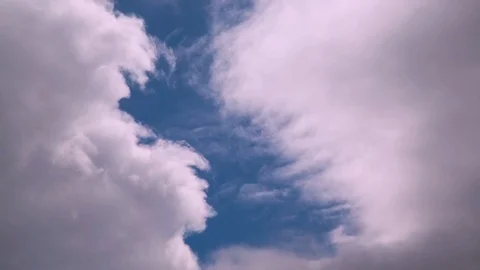 The clouds move along the blue sky. Stock Footage 89351802