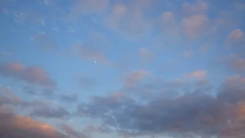 Clouds move fast and moon Stock Footage 83906269