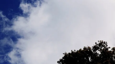 Clouds move fast Blue sky. Stock Footage 97207032
