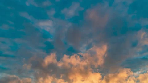 Clouds move fast during sunrise Stock Footage 137545831