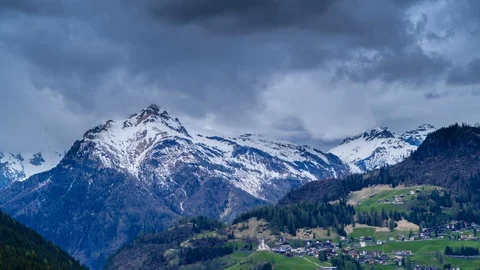 Clouds move over the Dolomites Stock Footage 108091300