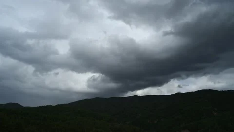 Clouds move over a hills, time lapse. Stock Footage 188121916