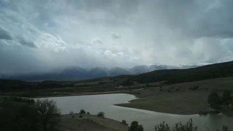 Clouds move over Pirin mountain, time lapse. Stock Footage 188120309