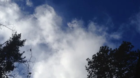 Clouds Move Quickly Across Blue Sky Stock Footage 86527854