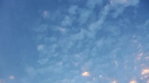 Clouds move rapidly against the sky with new moon Stock Footage 48881948