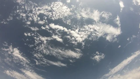 Clouds move rapidly through the sky in spring. Timelapse. Stock Footage 129996009