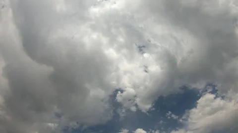 Clouds move rapidly through the sky in spring. Timelapse. Stock Footage 130049110